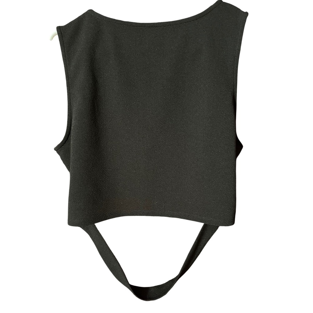 SHEIN Curve Black Textured Cutout Crop Top Sleeveless Plus Size 2XL - Picture 4 of 4